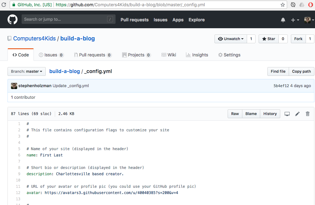 GitHub Edit Button Screenshot